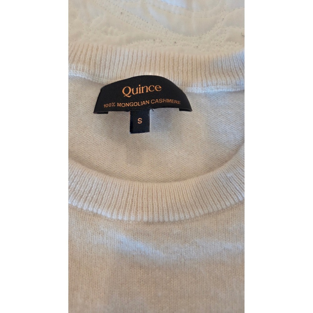 Quince Mongolian Cashmere Crewneck Sweater Ivory Cream Women Size Small - Picture 2 of 12